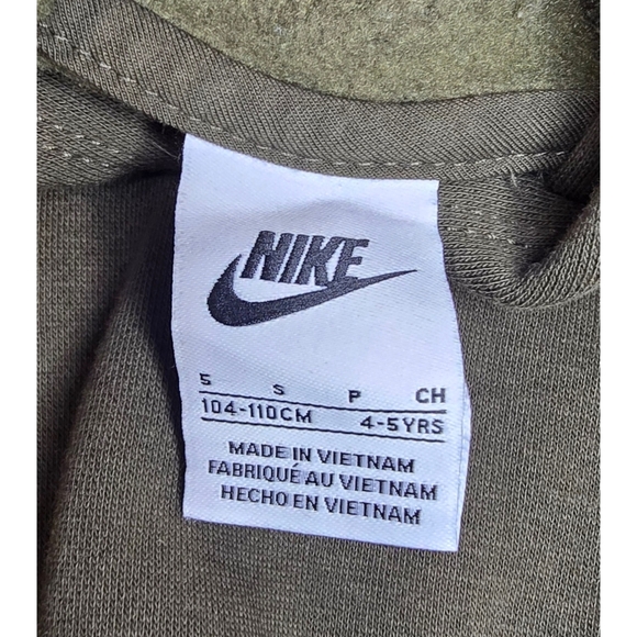 Nike Hoodie – Size Small (4-5 Years) – Olive Green Army Green - Picture 6 of 7
